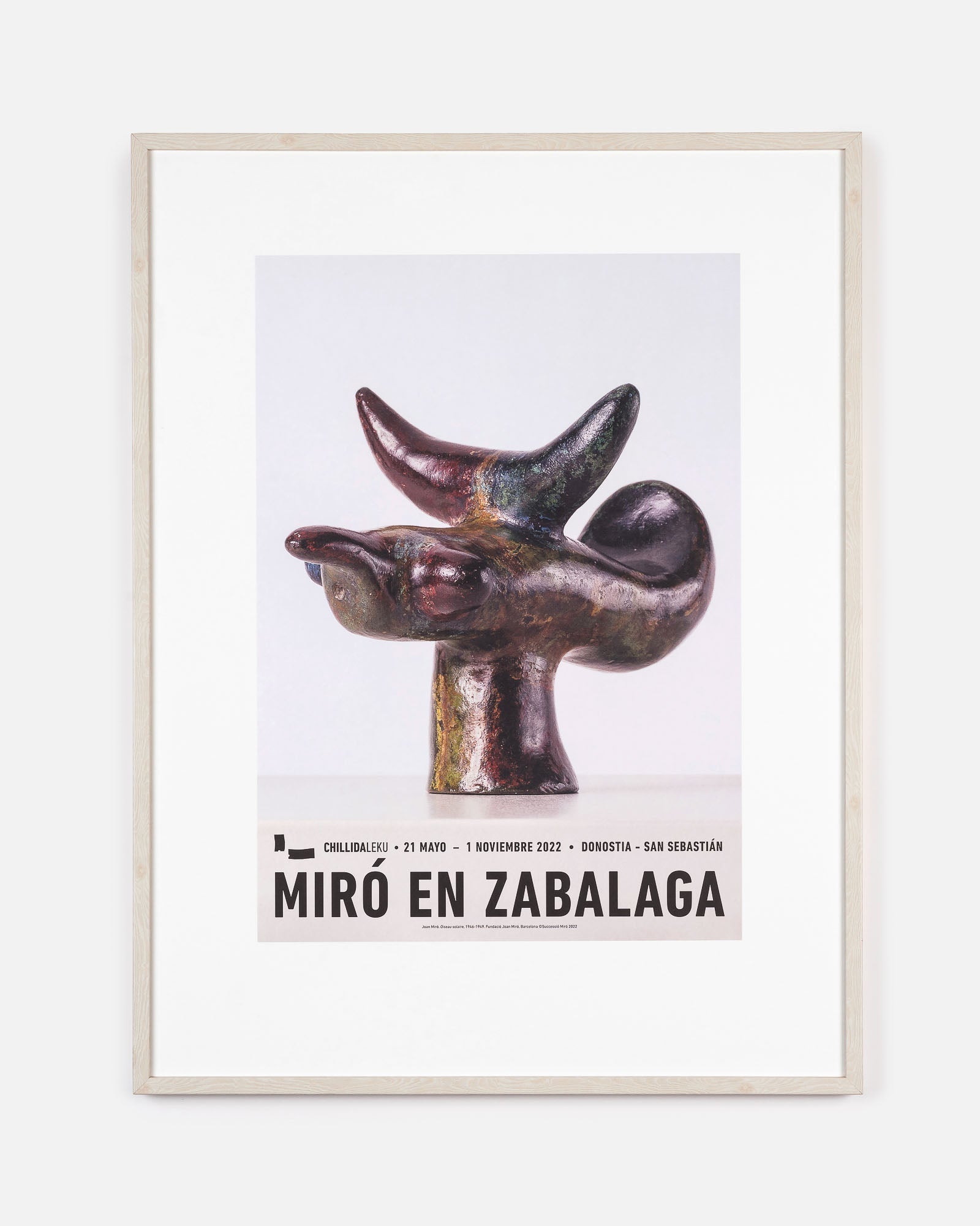 PÓSTER MIRÓ EN ZABALAGA OISEAU SOLAIRE 1946-1949