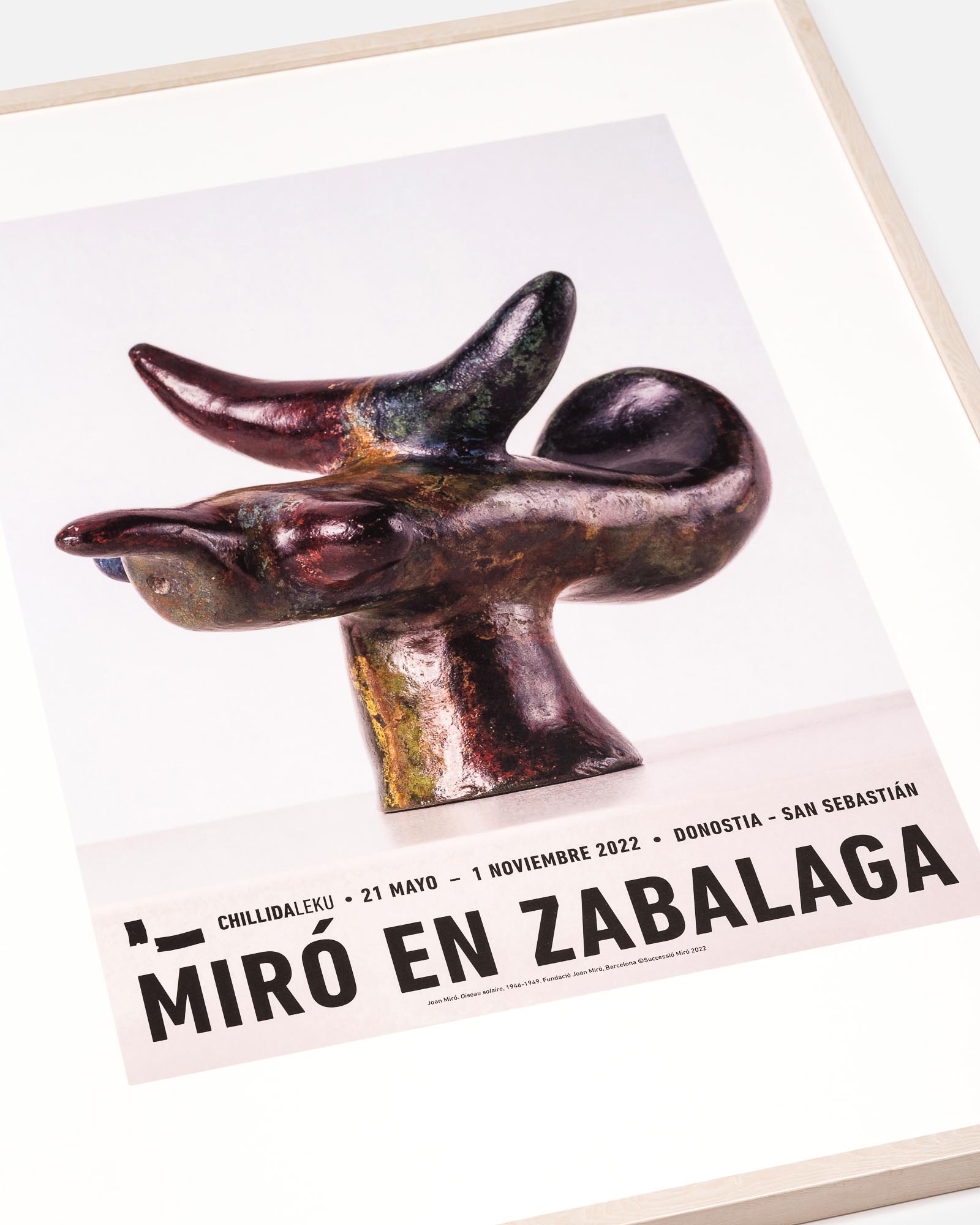 PÓSTER MIRÓ EN ZABALAGA OISEAU SOLAIRE 1946-1949