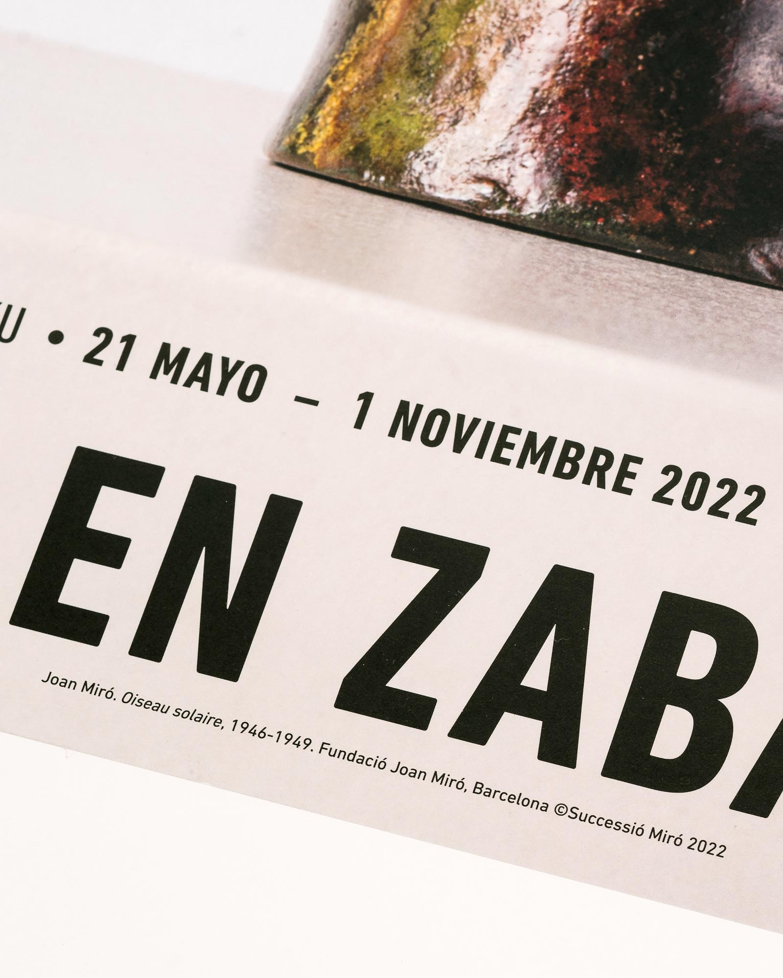 PÓSTER MIRÓ EN ZABALAGA OISEAU SOLAIRE 1946-1949
